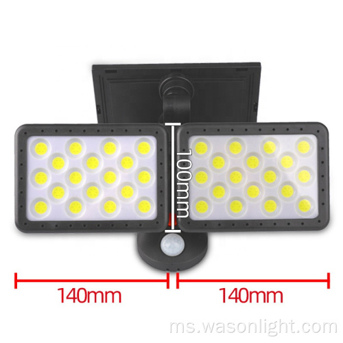 Wason Surgance Solar Lights Outdoor 1000 Lumens 6500k Luas Laras 3 Modes Waterproof IP65 Wireless Motion Sensor Wall Light